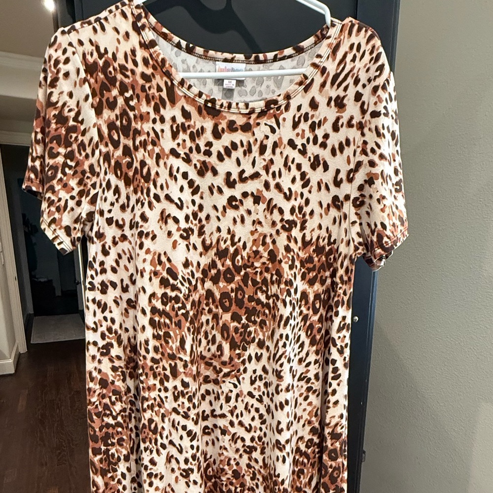 LuLaRoe Brown and Cream Animal Print Carly(leggings material)